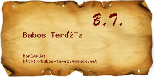 Babos Teréz névjegykártya