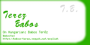 terez babos business card